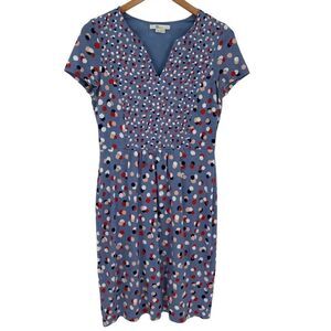 Boden Emory Jersey Dress Short Sleeve Above Knee Soft Blue Women 6 Regular J0181